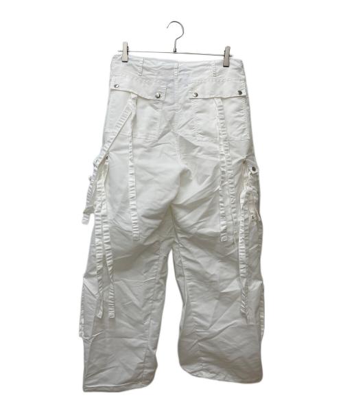 GS THE ULTIMATE EXPERIENCE（ジーエス ジ アルティメイト エクスペリエンス）GS THE ULTIMATE EXPERIENCE (ジーエス ジ アルティメイト エクスペリエンス) テープカーゴパンツ ホワイト サイズ:М 未使用品の古着・服飾アイテム