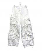 GS THE ULTIMATE EXPERIENCEジーエス ジ アルティメイト エクスペリエンス）の古着「テープカーゴパンツ」｜ホワイト