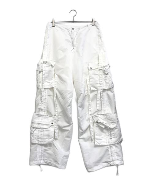 GS THE ULTIMATE EXPERIENCE（ジーエス ジ アルティメイト エクスペリエンス）GS THE ULTIMATE EXPERIENCE (ジーエス ジ アルティメイト エクスペリエンス) テープカーゴパンツ ホワイト サイズ:M 未使用品の古着・服飾アイテム