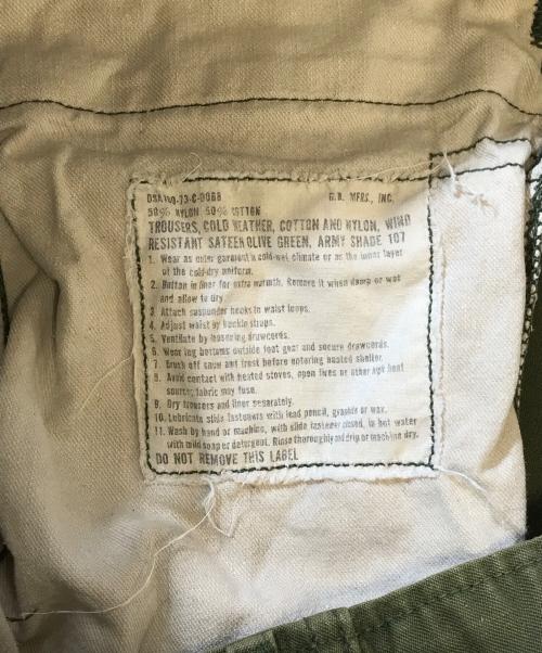 VINTAGE MILITARY（ヴィンテージ ミリタリー）VINTAGE MILITARY (ヴィンテージ ミリタリー) US ARMY Ｍ-65カーゴパンツ グリーン サイズ:MEDIUM-SHORTの古着・服飾アイテム