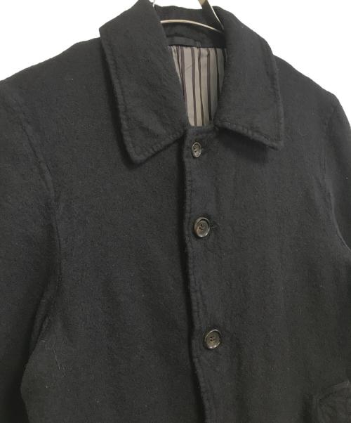COMME des GARCONS HOMME（コムデギャルソン オム）COMME des GARCONS HOMME (コムデギャルソン オム) 縮絨ウールコート ブラック サイズ:Sの古着・服飾アイテム