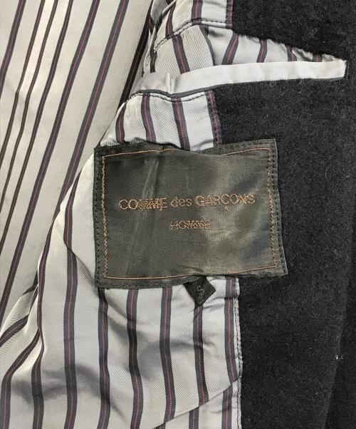 COMME des GARCONS HOMME（コムデギャルソン オム）COMME des GARCONS HOMME (コムデギャルソン オム) 縮絨ウールコート ブラック サイズ:Sの古着・服飾アイテム