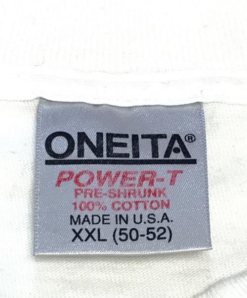 ONEITA（オニータ）ONEITA (オニータ) アートｔシャツ ホワイト サイズ:XXL(50-52)の古着・服飾アイテム