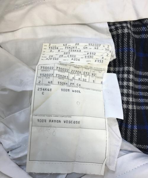 VERSACE（ヴェルサーチェ）VERSACE (ヴェルサーチェ) チェックパンツ ブルー サイズ:50の古着・服飾アイテム