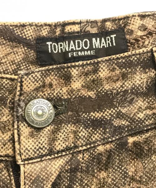 TORNADO MART（トルネードマート）TORNADO MART (トルネードマート) 総柄フレアパンツ ブラウン サイズ:36の古着・服飾アイテム
