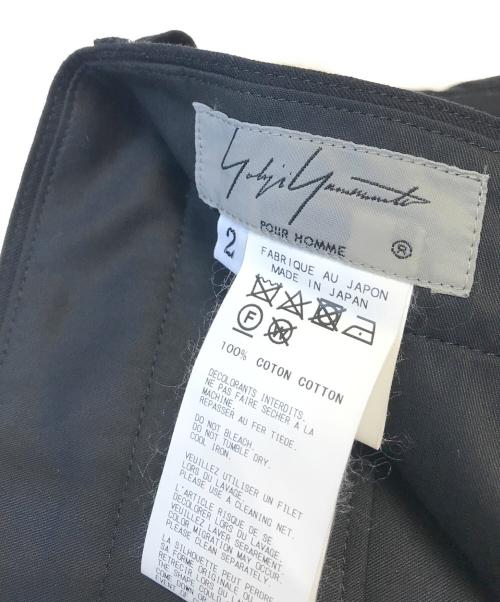 Yohji Yamamoto pour homme（ヨウジヤマモト プールオム）Yohji Yamamoto pour homme (ヨウジヤマモト プールオム) コットンパンツ ブラック サイズ:2の古着・服飾アイテム