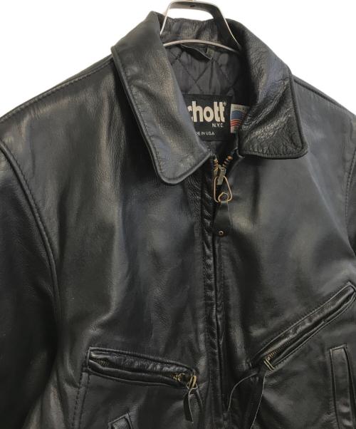 Schott（ショット）Schott (ショット) レザージャケット ブラック サイズ:36の古着・服飾アイテム