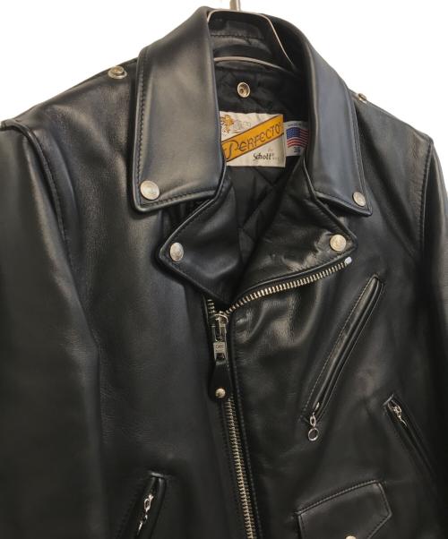 Schott（ショット）Schott (ショット) ダブルライダースジャケット ブラック サイズ:36の古着・服飾アイテム