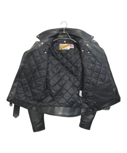 Schott（ショット）Schott (ショット) ダブルライダースジャケット ブラック サイズ:36の古着・服飾アイテム