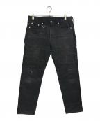 whiz limitedウィズリミテッド）の古着「パッチワークデニムパンツ」｜ブラック