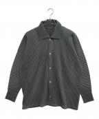 HOMME PLISSE ISSEY MIYAKEオム プリッセ イッセイ ミヤケ）の古着「プリーツコーチジャケット」｜グレー
