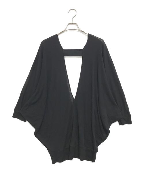 LIMI feu（リミフゥ）LIMI feu (リミフゥ) シアーVネックニット ブラック サイズ:Sの古着・服飾アイテム