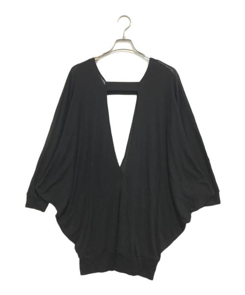 LIMI feu（リミフゥ）LIMI feu (リミフゥ) シアーVネックニット ブラック サイズ:Sの古着・服飾アイテム