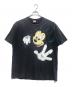 DISNEY（ディズニー）の古着「両面プリントTシャツ」｜ブラック