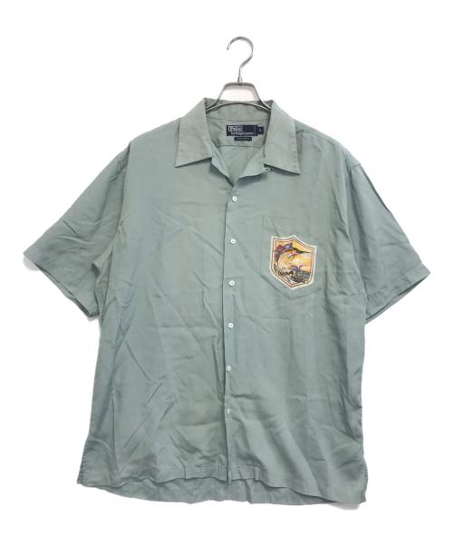 POLO RALPH LAUREN（ポロ・ラルフローレン）POLO RALPH LAUREN (ポロ・ラルフローレン) レーヨン開襟シャツ グレー サイズ:Mの古着・服飾アイテム