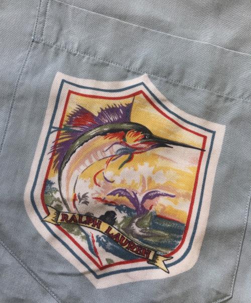 POLO RALPH LAUREN（ポロ・ラルフローレン）POLO RALPH LAUREN (ポロ・ラルフローレン) レーヨン開襟シャツ グレー サイズ:Mの古着・服飾アイテム