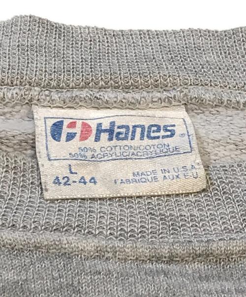 Hanes（ヘインズ）Hanes (ヘインズ) 偉人プリントスウェット グレー サイズ:Lの古着・服飾アイテム