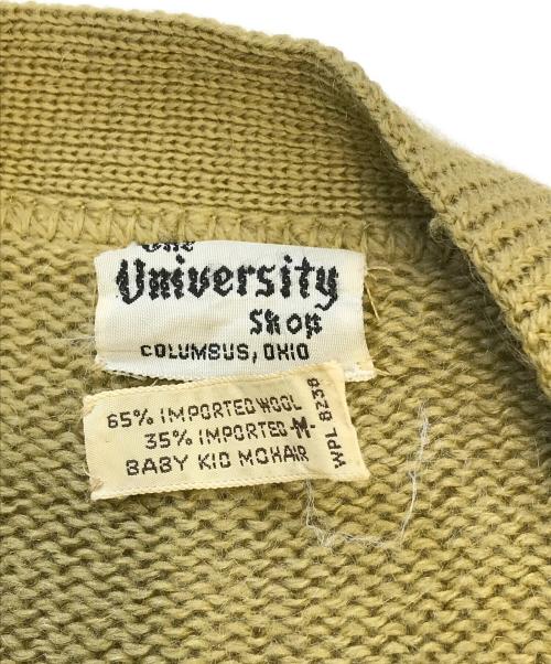 The University Shop（ザ・ユニバ―シティー・ショップ）The University Shop (ザ・ユニバ―シティー・ショップ) モヘア混カーディガン オリーブ サイズ:Mの古着・服飾アイテム