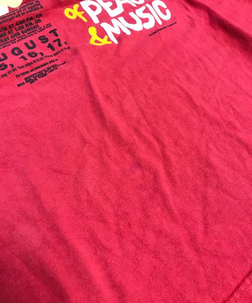 バンドTシャツ（バンドTシャツ）バンドTシャツ (バンドTシャツ) 90s WOODSTOCK(ウッドストック) バンドTシャツ レッド サイズ:2XLの古着・服飾アイテム