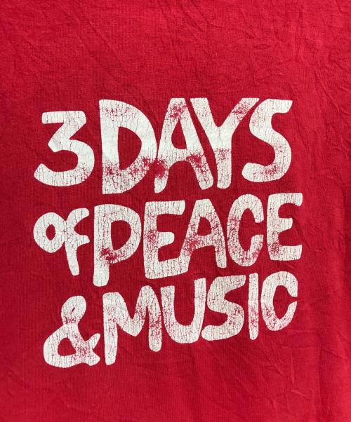 バンドTシャツ（バンドTシャツ）バンドTシャツ (バンドTシャツ) 90s WOODSTOCK(ウッドストック) バンドTシャツ レッド サイズ:2XLの古着・服飾アイテム