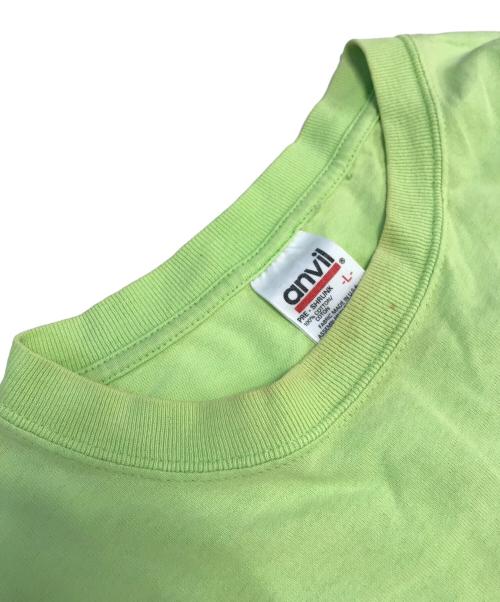 キャラクターTシャツ（キャラクターTシャツ）キャラクターTシャツ (キャラクターTシャツ) キャラクターTシャツ 黄緑 サイズ:Lの古着・服飾アイテム