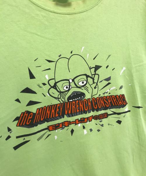 キャラクターTシャツ（キャラクターTシャツ）キャラクターTシャツ (キャラクターTシャツ) キャラクターTシャツ 黄緑 サイズ:Lの古着・服飾アイテム