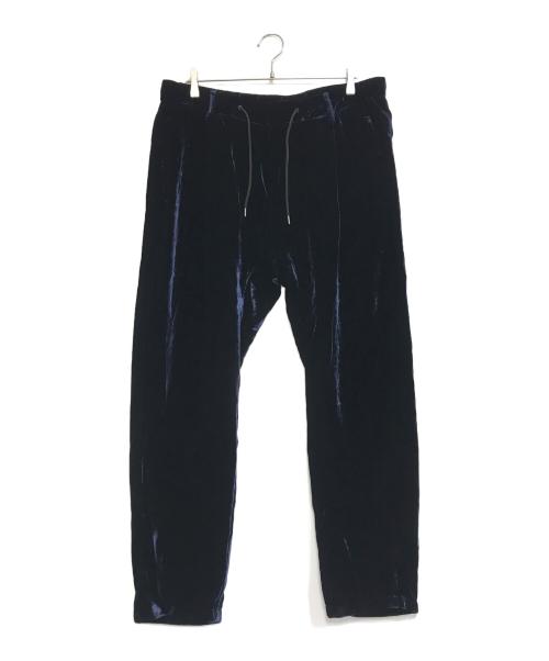 EMPORIO ARMANI（エンポリオアルマーニ）EMPORIO ARMANI (エンポリオアルマーニ) ベロアパンツ ネイビー サイズ:52の古着・服飾アイテム