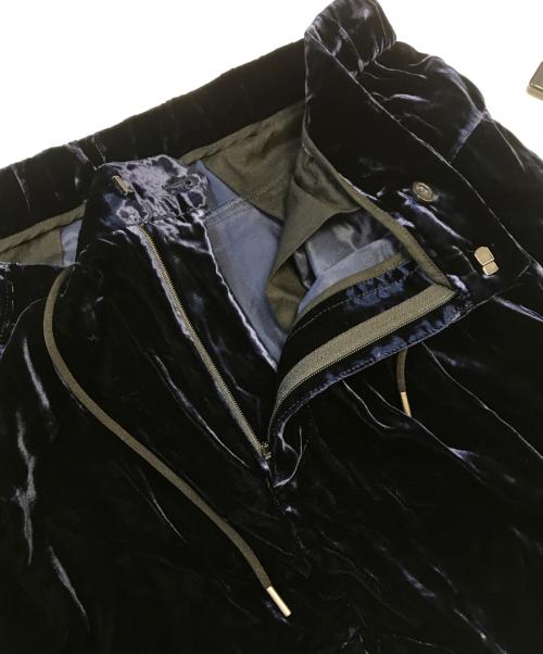 EMPORIO ARMANI（エンポリオアルマーニ）EMPORIO ARMANI (エンポリオアルマーニ) ベロアパンツ ネイビー サイズ:52の古着・服飾アイテム