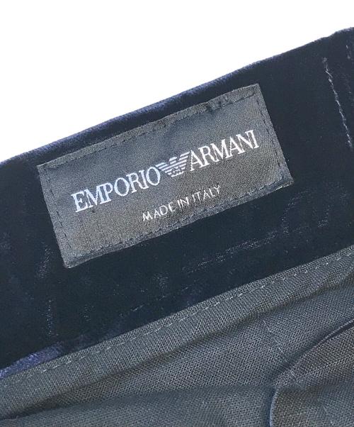 EMPORIO ARMANI（エンポリオアルマーニ）EMPORIO ARMANI (エンポリオアルマーニ) ベロアパンツ ネイビー サイズ:52の古着・服飾アイテム