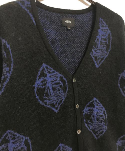 stussy（ステューシー）stussy (ステューシー) mohair mask cardigan ブラック サイズ:Sの古着・服飾アイテム