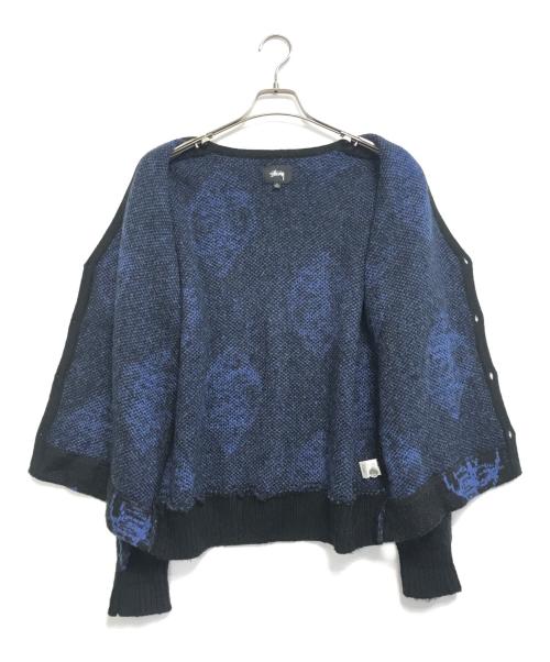 stussy（ステューシー）stussy (ステューシー) mohair mask cardigan ブラック サイズ:Sの古着・服飾アイテム