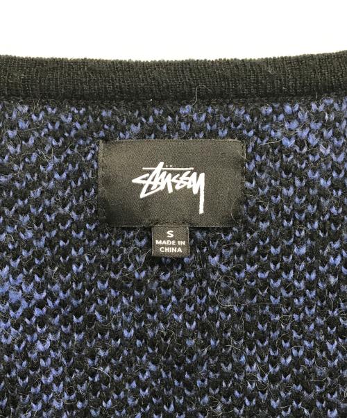 stussy（ステューシー）stussy (ステューシー) mohair mask cardigan ブラック サイズ:Sの古着・服飾アイテム