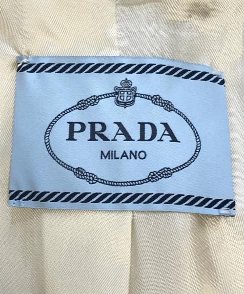 PRADA（プラダ）PRADA (プラダ) ウールロングコート アイボリー サイズ:36の古着・服飾アイテム
