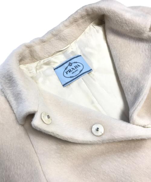 PRADA（プラダ）PRADA (プラダ) ウールロングコート アイボリー サイズ:36の古着・服飾アイテム