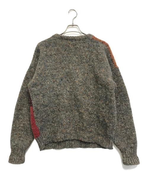 LAND'S END（ランズエンド）LAND'S END (ランズエンド) マルチカラーニット ブラウン サイズ:Lの古着・服飾アイテム