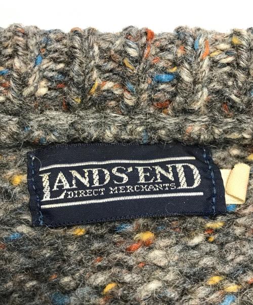 LAND'S END（ランズエンド）LAND'S END (ランズエンド) マルチカラーニット ブラウン サイズ:Lの古着・服飾アイテム