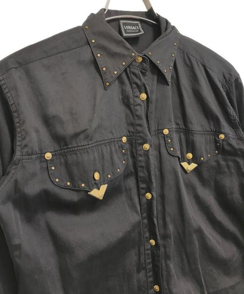 VERSACE JEANS COUTURE（ヴェルサーチ ジーンズクチュール）VERSACE JEANS COUTURE (ヴェルサーチ ジーンズクチュール) 長袖シャツ ブラック サイズ:Sの古着・服飾アイテム