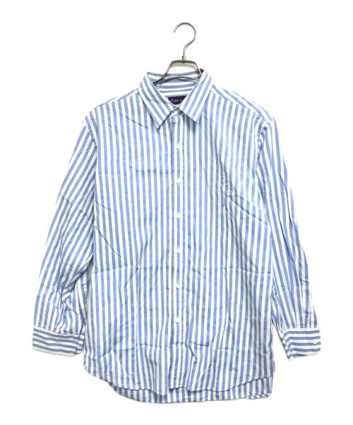 RALPH LAUREN Purple Label（ラルフ ローレン パープル レーベル）RALPH LAUREN Purple Label (ラルフ ローレン パープル レーベル) ストライプシャツ ブルー サイズ:Lの古着・服飾アイテム