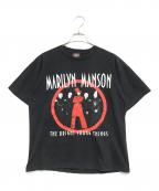バンドTシャツバンドTシャツ）の古着「MARILYN MANSON(マリリン・マンソン) バンドTシャツ」｜ブラック