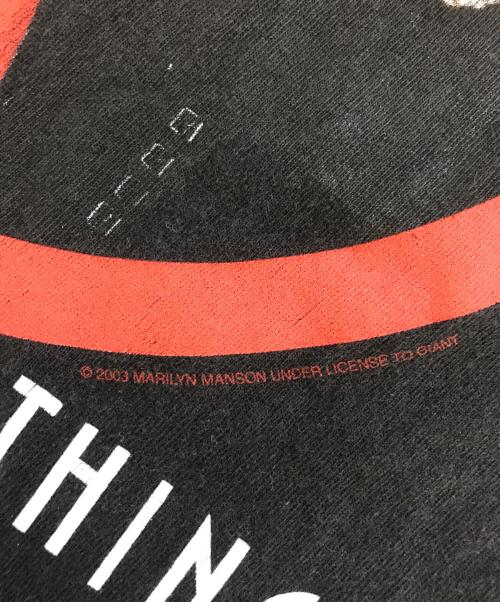バンドTシャツ（バンドTシャツ）バンドTシャツ (バンドTシャツ) MARILYN MANSON(マリリン・マンソン) バンドTシャツ ブラック サイズ:LARGEの古着・服飾アイテム