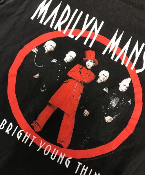 バンドTシャツ（バンドTシャツ）バンドTシャツ (バンドTシャツ) MARILYN MANSON(マリリン・マンソン) バンドTシャツ ブラック サイズ:LARGEの古着・服飾アイテム