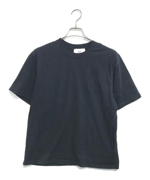 AMIPARIS（アミパリス）AMIPARIS (アミパリス) 刺繍ロゴTシャツ ブラック サイズ:Sの古着・服飾アイテム