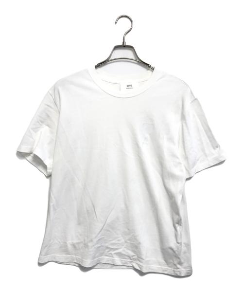 AMIPARIS（アミパリス）AMIPARIS (アミパリス) 刺繍ロゴTシャツ ホワイト サイズ:Sの古着・服飾アイテム