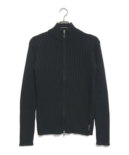 ARMANI JEANS（アルマーニジーンズ）ARMANI JEANS (アルマーニジーンズ) ドライバーズニット ブラック サイズ:Sの古着・服飾アイテム