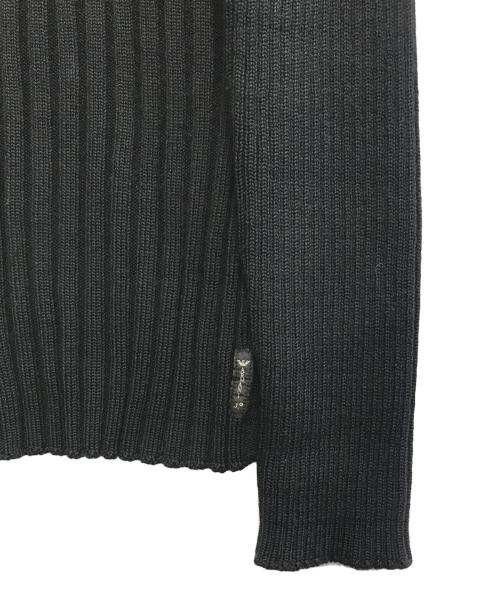 ARMANI JEANS（アルマーニジーンズ）ARMANI JEANS (アルマーニジーンズ) ドライバーズニット ブラック サイズ:Sの古着・服飾アイテム