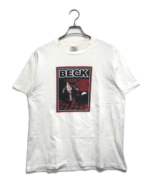 Hanes（ヘインズ）Hanes (ヘインズ) 90s BECK(ベック) Tシャツ ホワイト サイズ:Ｌの古着・服飾アイテム