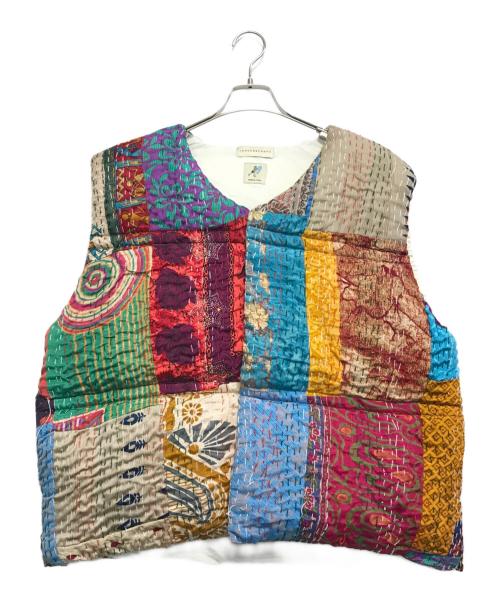 INNOCENCE NYC（イノセンス ニューヨーク）INNOCENCE NYC (イノセンス ニューヨーク) パッチワーク中綿ベスト マルチカラー サイズ:XLの古着・服飾アイテム