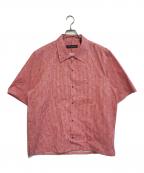 LOUIS VUITTONルイ ヴィトン）の古着「シグネチャーストライプ半袖シャツ」｜レッド