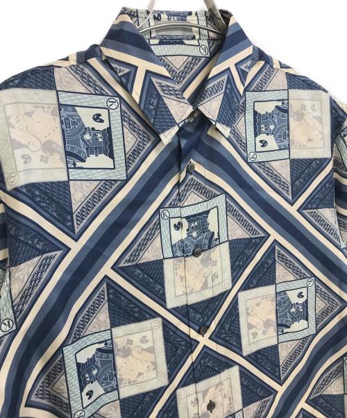 Christian Dior（クリスチャン ディオール）Christian Dior (クリスチャン ディオール) 総柄シャツ ブルー サイズ:39の古着・服飾アイテム