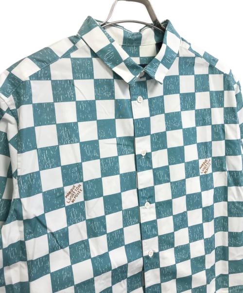 LOUIS VUITTON（ルイ ヴィトン）LOUIS VUITTON (ルイ ヴィトン) ダミエ柄半袖シャツ スカイブルー サイズ:XLの古着・服飾アイテム